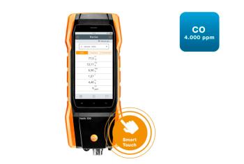 Testo 300 røggasanalysator m/O2, CO op til 4000ppm, inkl. USB strømforsyning